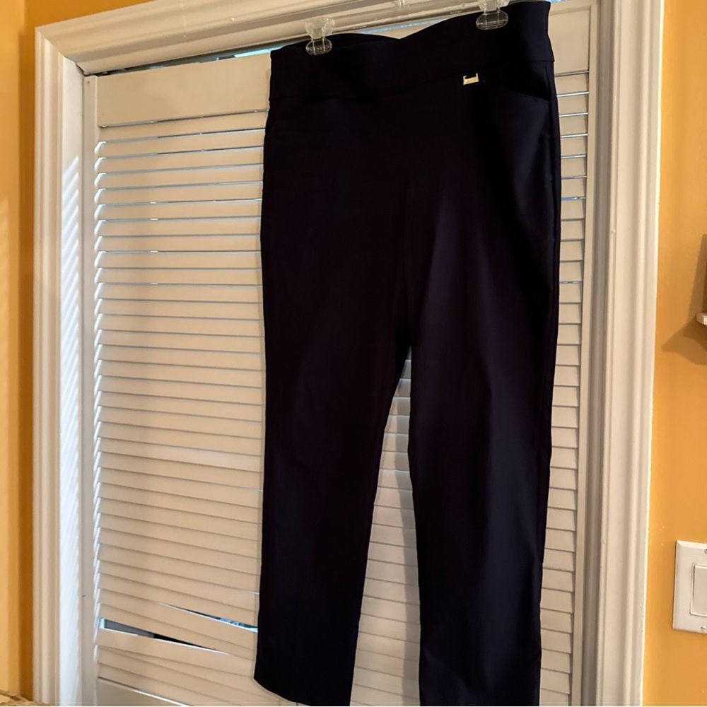 Anne-klein Women's Navy and Black Trousers